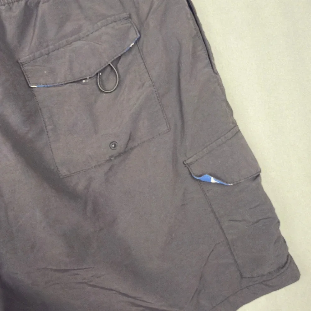 Tommy Bahama Mens Swim Trunks Black Cargo Pocket Mesh Lined XXL